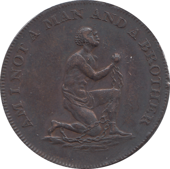 1793 ANTI SLAVERY TOKEN " AM I NOT A MAN AND A BROTHER " - WORLD COINS - Cambridgeshire Coins