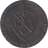 1793 EAST INDIA COMPANY HALFPENNY TOKEN - HALFPENNY TOKEN - Cambridgeshire Coins