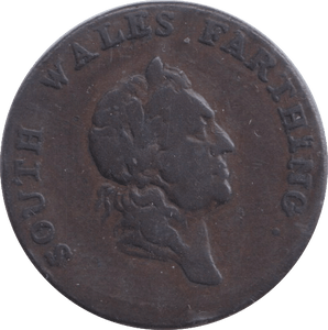 1793 FARTHING TOKEN SOUTH WALES - FARTHING TOKEN - Cambridgeshire Coins