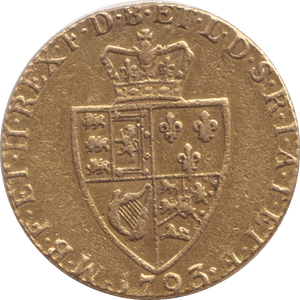 1793 GOLD ONE GUINEA ( FINE ) - GUINEAS - Cambridgeshire Coins