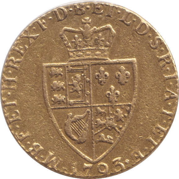 1793 GOLD ONE GUINEA ( FINE ) - GUINEAS - Cambridgeshire Coins