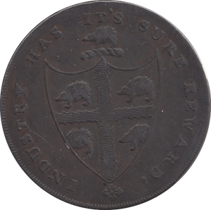 1793 HALF PENNY TOKEN BIRMINGHAM - HALFPENNY TOKEN - Cambridgeshire Coins