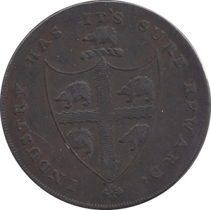 1793 HALF PENNY TOKEN BIRMINGHAM - HALFPENNY TOKEN - Cambridgeshire Coins