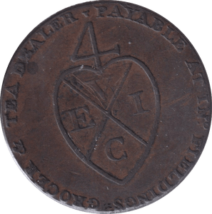 1793 HALF PENNY TOKEN EAST INDIA CO MANCHESTER - HALFPENNY TOKEN - Cambridgeshire Coins