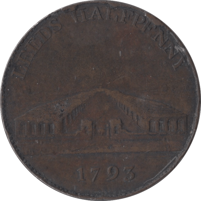1793 HALF PENNY WOOLEN MANUFACTORY TOKEN LEEDS - HALFPENNY TOKENS - Cambridgeshire Coins