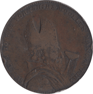 1793 HALF PENNY WOOLEN MANUFACTORY TOKEN LEEDS - HALFPENNY TOKENS - Cambridgeshire Coins