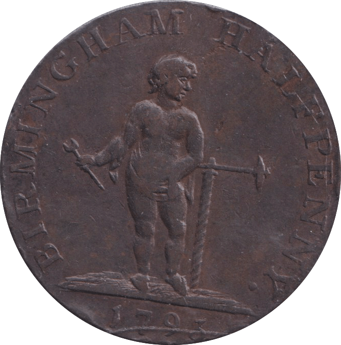 1793 HALFPENNY BIRMINGHAM TOKEN - HALFPENNY TOKEN - Cambridgeshire Coins