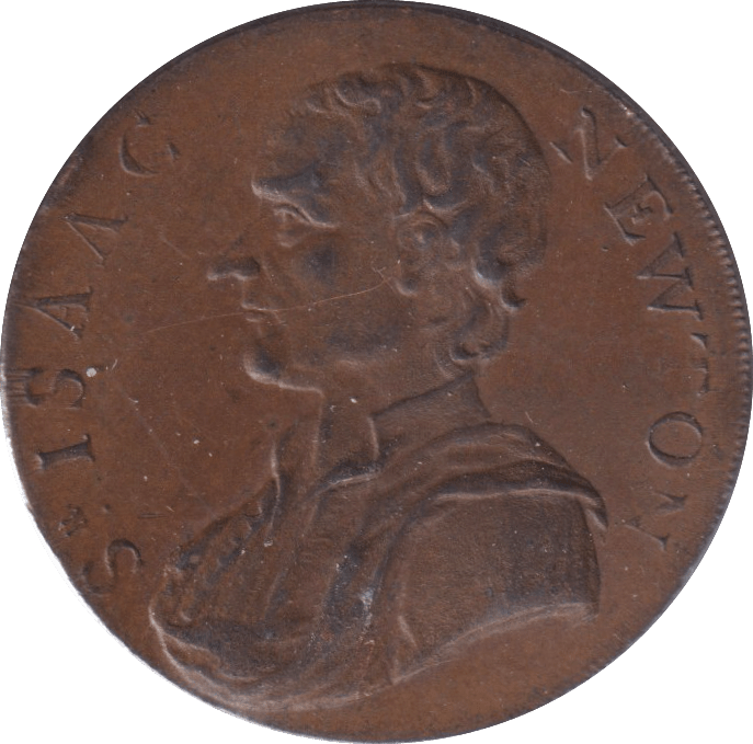 1793 HALFPENNY ISAAC NEWTON TOKEN 2 - HALFPENNY TOKENS - Cambridgeshire Coins