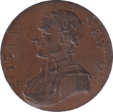 1793 HALFPENNY ISAAC NEWTON TOKEN 2 - HALFPENNY TOKENS - Cambridgeshire Coins