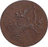 1793 HALFPENNY ISAAC NEWTON TOKEN 3 - HALFPENNY TOKENS - Cambridgeshire Coins