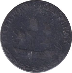 1793 HALFPENNY LIVERPOOL - WORLD COINS - Cambridgeshire Coins