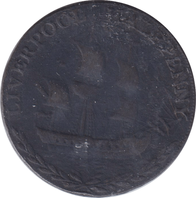 1793 HALFPENNY LIVERPOOL - WORLD COINS - Cambridgeshire Coins
