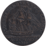 1793 HALFPENNY TOKEN GLOUCESTER AND BERKLEY CANAL - HALFPENNY TOKENS - Cambridgeshire Coins
