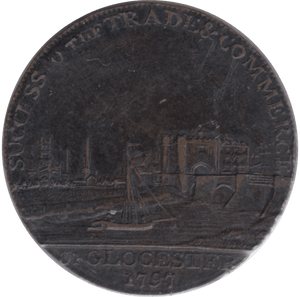 1793 HALFPENNY TOKEN GLOUCESTER AND BERKLEY CANAL - HALFPENNY TOKENS - Cambridgeshire Coins