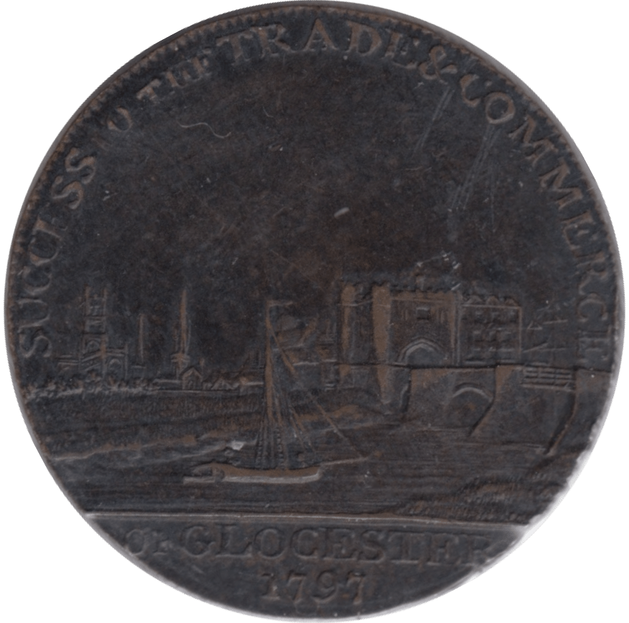 1793 HALFPENNY TOKEN GLOUCESTER AND BERKLEY CANAL - HALFPENNY TOKENS - Cambridgeshire Coins