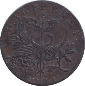 1793 HALFPENNY TOKEN ISSAC NEWTON - HALFPENNY TOKEN - Cambridgeshire Coins