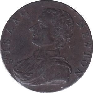 1793 HALFPENNY TOKEN ISSAC NEWTON - HALFPENNY TOKEN - Cambridgeshire Coins