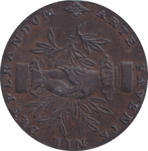 1793 HALFPENNY TOKEN LEEK CLASPED HANDS - HALFPENNY TOKEN - Cambridgeshire Coins