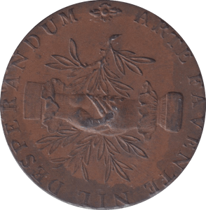 1793 HALFPENNY TOKEN LEEK HANDS - HALFPENNY TOKEN - Cambridgeshire Coins