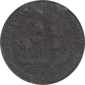 1793 HALFPENNY TOKEN LIVERPOOL - HALFPENNY TOKEN - Cambridgeshire Coins