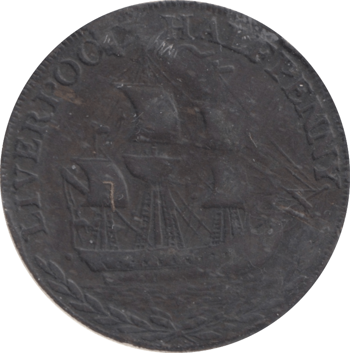 1793 HALFPENNY TOKEN LIVERPOOL - HALFPENNY TOKEN - Cambridgeshire Coins