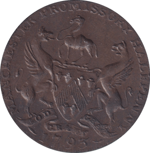 1793 HALFPENNY TOKEN MANCHESTER ARMS - HALFPENNY TOKEN - Cambridgeshire Coins