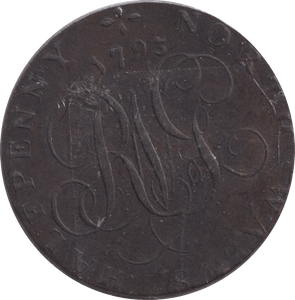 1793 HALFPENNY TOKEN NORTH WALES - HALFPENNY TOKEN - Cambridgeshire Coins