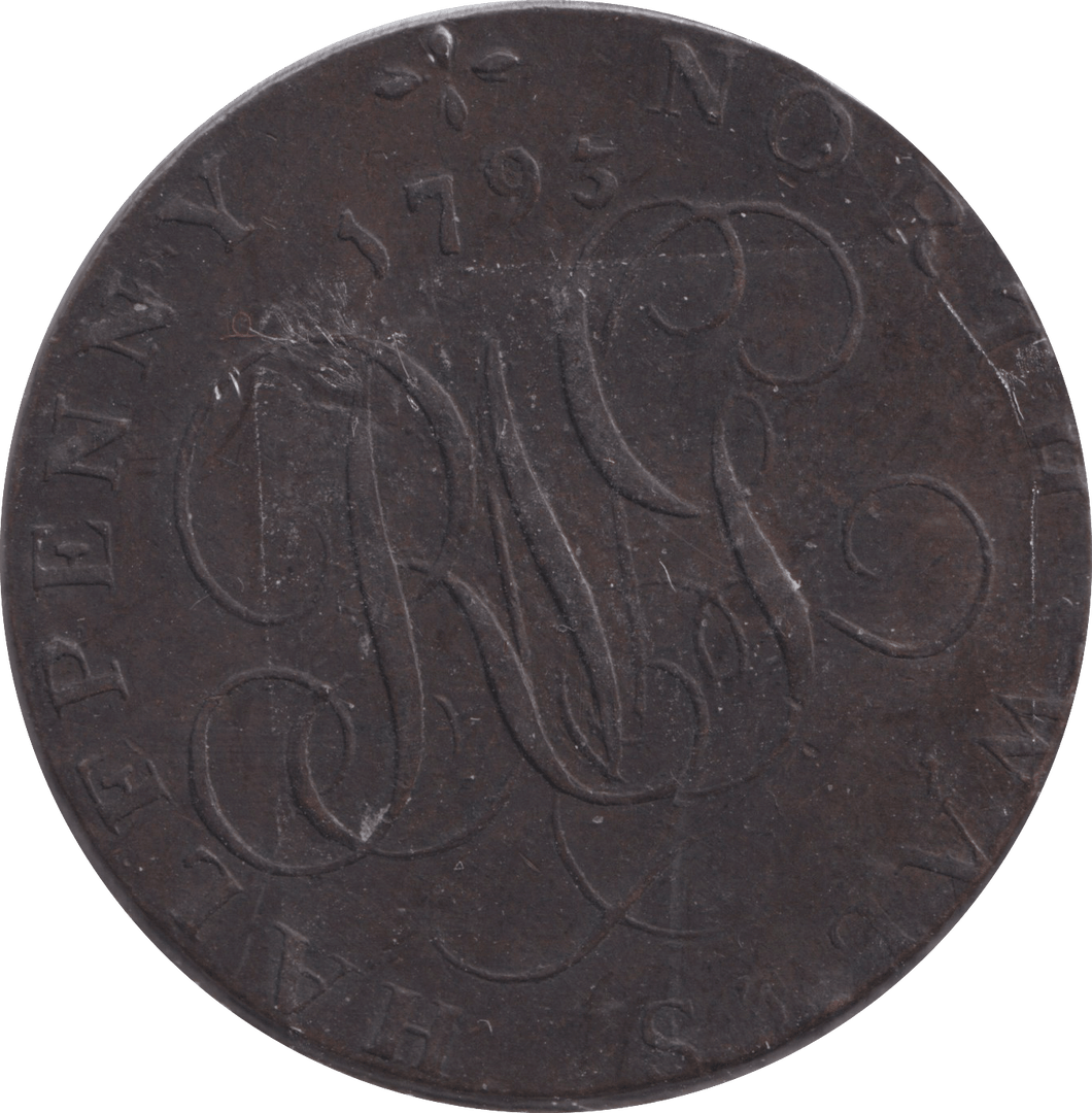 1793 HALFPENNY TOKEN NORTH WALES - HALFPENNY TOKEN - Cambridgeshire Coins