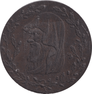 1793 HALFPENNY TOKEN NORTH WALES - HALFPENNY TOKEN - Cambridgeshire Coins