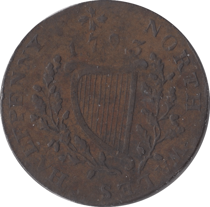 1793 HALFPENNY TOKEN NORTH WALES - HALFPENNY TOKENS - Cambridgeshire Coins