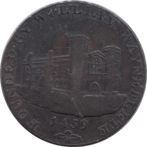1793 HALFPENNY TOKEN WAINFLEET LINCOLNSHIRE - HALFPENNY TOKENS - Cambridgeshire Coins