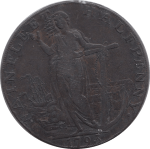 1793 HALFPENNY TOKEN WAINFLEET LINCOLNSHIRE - HALFPENNY TOKENS - Cambridgeshire Coins