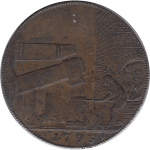 1793 HALFPENNY TOKEN WILKINSON IRONWORKS SHROPSHIRE - HALFPENNY TOKENS - Cambridgeshire Coins