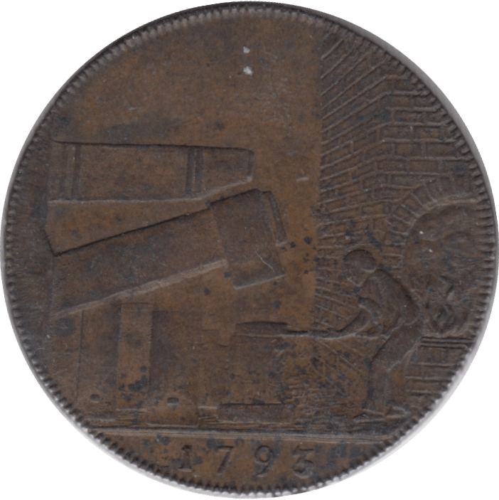 1793 HALFPENNY TOKEN WILKINSON IRONWORKS SHROPSHIRE - HALFPENNY TOKENS - Cambridgeshire Coins