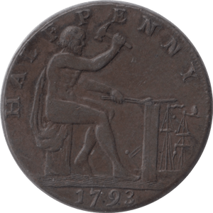 1793 HALFPENNY TOKEN WILKINSON IRONWORKS SHROPSHIRE - HALFPENNY TOKENS - Cambridgeshire Coins