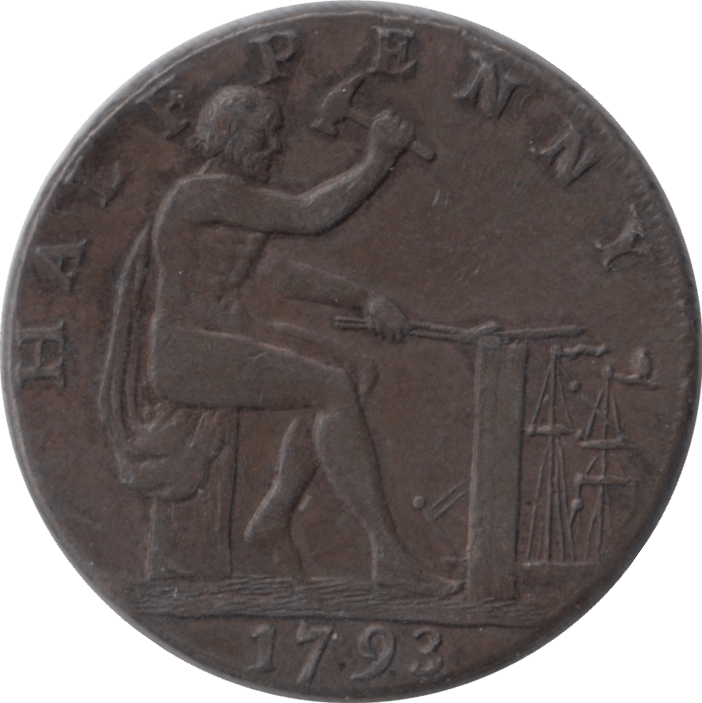 1793 HALFPENNY TOKEN WILKINSON IRONWORKS SHROPSHIRE - HALFPENNY TOKENS - Cambridgeshire Coins