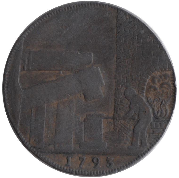 1793 HALFPENNY TOKEN WILKINSON IRONWORKS SHROPSHIRE - HALFPENNY TOKENS - Cambridgeshire Coins