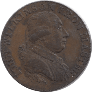 1793 HALFPENNY TOKEN WILKINSON IRONWORKS SHROPSHIRE - HALFPENNY TOKENS - Cambridgeshire Coins