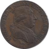 1793 HALFPENNY TOKEN WILKINSON IRONWORKS SHROPSHIRE - HALFPENNY TOKENS - Cambridgeshire Coins