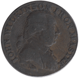 1793 HALFPENNY TOKEN WILKINSON IRONWORKS SHROPSHIRE - HALFPENNY TOKENS - Cambridgeshire Coins
