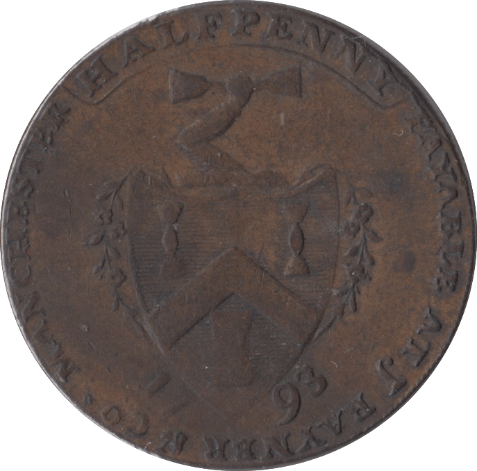 1793 J. RAYNER .CO HALFPENNY TOKEN MANCHESTER - HALFPENNY TOKENS - Cambridgeshire Coins