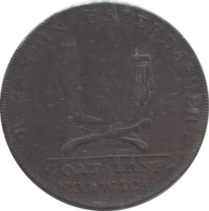 1793 NORWICH HALFPENNY TOKEN - HALFPENNY TOKEN - Cambridgeshire Coins