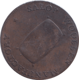 1793 SHREWSBURY HALFPENNY TOKEN - HALFPENNY TOKEN - Cambridgeshire Coins