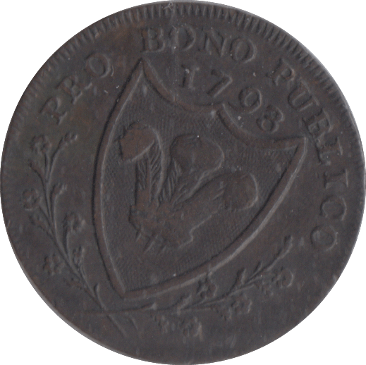 1793 SOUTH WALES FARTHING TOKEN - FARTHING TOKEN - Cambridgeshire Coins
