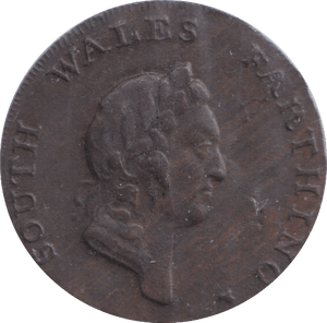 1793 SOUTH WALES FARTHING TOKEN - OTHER TOKENS - Cambridgeshire Coins