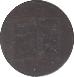 1793 TOM PAINE HALFPENNY TOKEN - HALFPENNY TOKEN - Cambridgeshire Coins