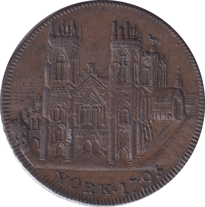 1793 YORK HALFPENNY TOKEN - HALFPENNY TOKEN - Cambridgeshire Coins