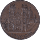 1793 YORK HALFPENNY TOKEN - HALFPENNY TOKEN - Cambridgeshire Coins