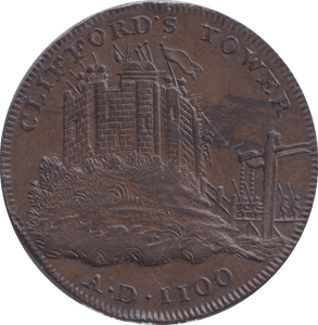 1793 YORK HALFPENNY TOKEN - HALFPENNY TOKEN - Cambridgeshire Coins