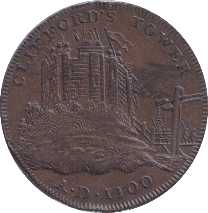 1793 YORK HALFPENNY TOKEN - HALFPENNY TOKEN - Cambridgeshire Coins